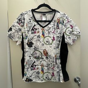 The Nightmare Before Christmas scrub top